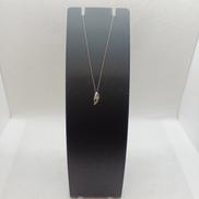 K10WGネックレス40.5CM|透明石付き