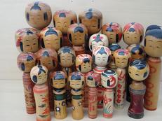 【JUNK】こけし大小25体セット|工芸品