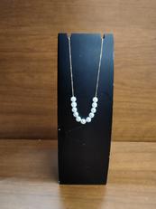 K18YGネックレス 40CM|白玉石付き