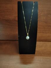 K18YG ネックレス　40CM|白玉石付き