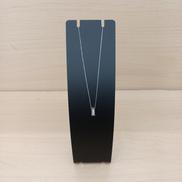 K18WGネックレス 40CM|透明石付き 0.05刻印あり