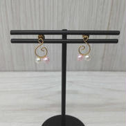 パール風ビーズピアス|K18