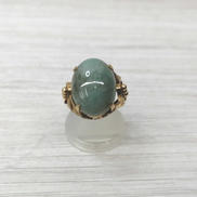 K18緑石付リング|K18