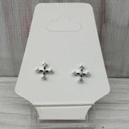 石付きピアス|PT900 K18