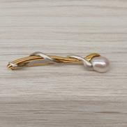 石付きブローチ|K18/PT900