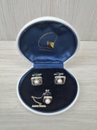 銀製ネクタイピン＆カフスセット|不明