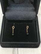 ピアス（黒玉）|K18