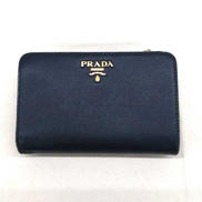 サフィアーノ　2つ折り財布　ネイビー|PRADA