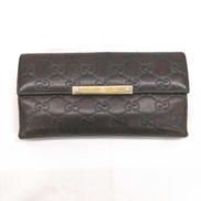 GGシマレザー長財布|GUCCI