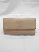 キャビアスキンロングウォレット|CHANEL