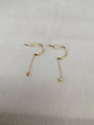 K18ピアス|クリア石