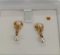K18ピアス|パール