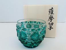 薩摩切子　猪口|薩摩びーどろ工芸