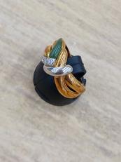 K18PT900石付きリング|K18 PT900