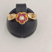 K18石付きリング|K18