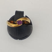 K18 石付きリング|K18