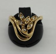 K18 石付きリング|不明