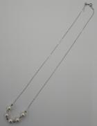 K18WG石付きネックレス|不明