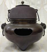 唐銅鬼面風炉|高橋敬典・金谷浄雲