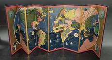 ミニ世界地図屏風|神戸市立南蛮美術館蔵