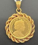 K24マン島キャットコイン付ペンダントトップ|宝石無しペンダントトップ