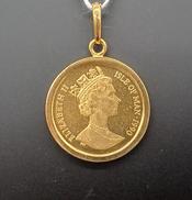 K24コイン付ペンダントトップ|宝石無しペンダントトップ