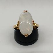 K18白石付リング|宝石付きリング