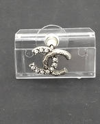 ラインストーンピアス　片耳のみ|CHANEL