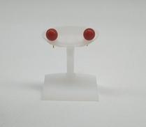 ピアス（赤玉付）|K18