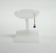 ピアス（紫石付・片方のみ）|K18