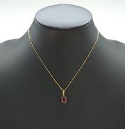 ネックレス石付き|K18YG