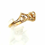 K18リング（2つ石付）|8.5号