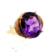 K18リング（紫石付）|13.5cm