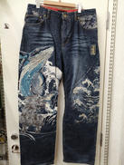 大海ザトウクジラ デニムパンツ|絡繰魂 粋