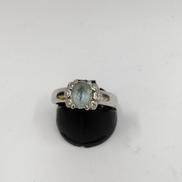 PT900リング（水色石付）|PT900