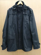 フード付きナイロンコート黒 L|BURBERRY