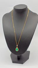 K18ペンダント|宝石付きネックレス