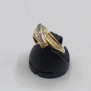 K18 PT900コンビリング|宝石付きリング