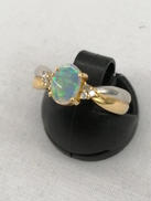 Ｋ１８ＰＴ900コンビリング|宝石付きリング