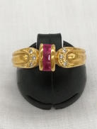 Ｋ１８石付きリング|宝石付きリング