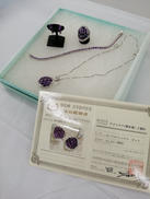 ネックレス・ブレスレット・リング・イヤリングセット|アメシスト