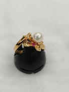 Ｋ１８石付きリング|宝石付きリング