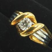 石付コンビリング|K18&PT900