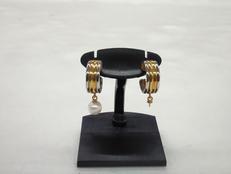 K18 PT900 パール付きピアス|NOBRAND