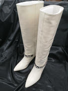 ビジューロングブーツ M ホワイト|LANVIN EN BLEU