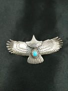全銀ターコイズ和彫り大イーグル|KENSHIRO