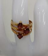 K18色石付きリング|K18