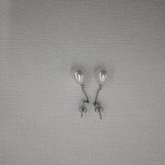 石付きピアス|K14WG