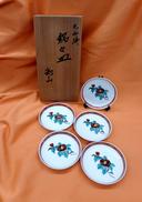 椿柄 取り皿5枚|九谷焼