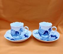 ブルーオーキッド ティーカップ ソーサー 2客|MEISSEN